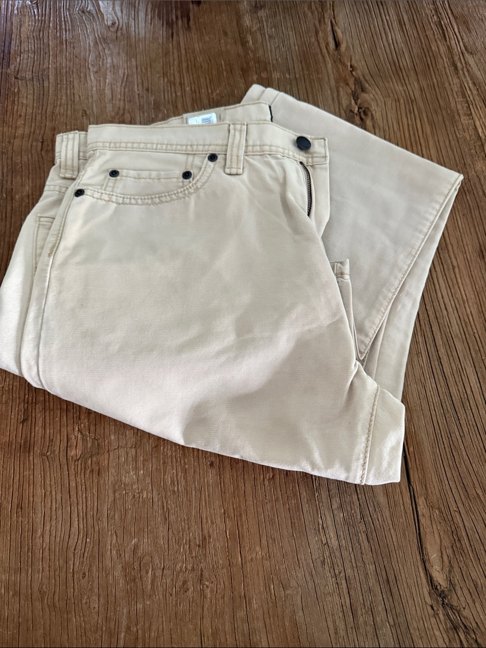 Outdoor Life Men's Relaxed Jeans in Beige